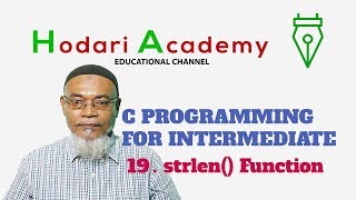 C Programming for Intermediate - 19. strlen Function