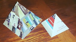 Pyramid made from Paper/Best Out of Waste/ Crafts with paper easy/pyramid..