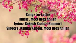 Luv Letter  Full Song  Lyrical
