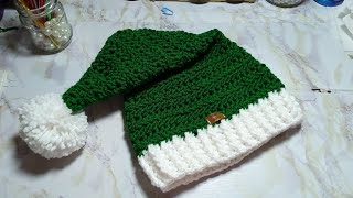 🔴#comotejer GORRO NAVIDEÑO a crochet #crochet VERSIÓN DIESTRO (modo espejo)Tejiendo con Hilda Rosa🔔