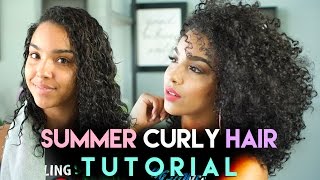 BIG Summer Naturally Curly Hair Routine using Garnier Fructis