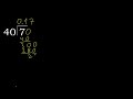 divide 7 by 40 decimal result . division with 2 digit divisors . how to do