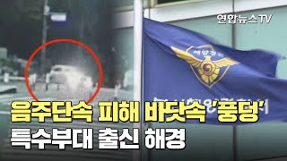 음주단속 피해 바닷속 '풍덩'…특수부대 출신 해경 / 연합뉴스TV (YonhapnewsTV)