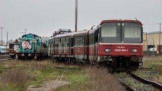 Chojnice - Odstawione wraki lokomotyw, jednostek EZT oraz szynobusów na terenie Chojnickiej bocznicy