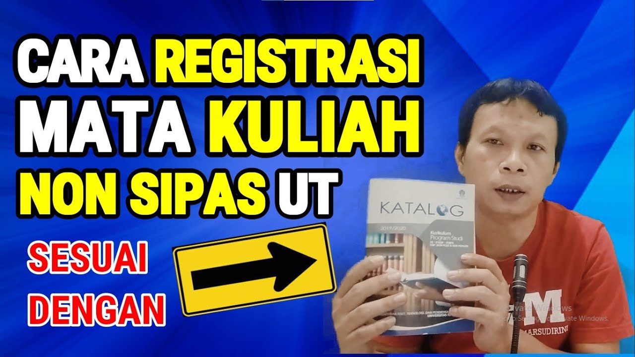 Cara Registrasi Mata Kuliah Non Sipas UT Sesuai Buku Katalog - YouTube