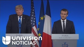 En video: Trump defiende a su hijo en París y cambia de opinión respecto al terrorismo en Europa
