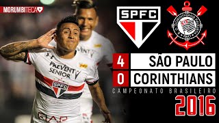 São Paulo 4x0 Corinthians - 2016 - COM CUEVA "MAESTRO", TRICOLOR DÁ SHOW EM GOLEADA NO MAJESTOSO! ⚽