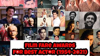 Best Actor Filmfare Awards all Time List | 1954 - 2021 | All Filmfare Award NOMINEES AND WINNERS