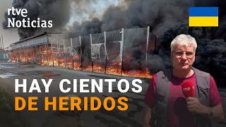 UCRANIA: RUSIA ataca un HIPERMERCADO y el centro de JÁRKOV causando CUATRO MUERTOS | RTVE Noticias