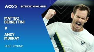 Matteo Berrettini v Andy Murray Extended Highlights | Australian Open 2023 First Round