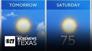 Sunshine and warm temperatures for North Texas heading into the weekend