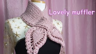 겨울 필수 아이템 코바늘 목도리 뜨기 knit a muffler