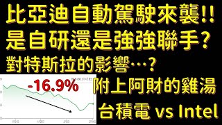 比亞迪 自動駕駛天神之眼來襲 !? 是自研還是強強聯手!? 對特斯拉有多少影響?! 台積電和Intel愛恨情仇錄~