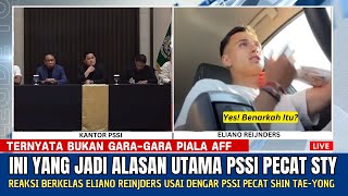 🔴ELIANO REIJNDERS GIRANG !! Ternyata Ini Alasan UTAMA PSSI Pecat Shin Tae-yong Dari Timnas Indonesia