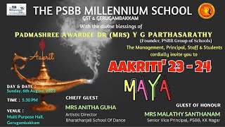 The PSBB Millennium School  Gerugambakkam  AAKRITI 23-24   (GURU photo STUDIO)