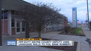 Off duty officer stops bank robbery