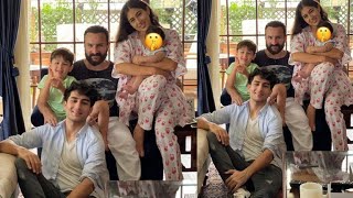 Sara Ali Khan With New Baby Bro Jeh Ali Khan, Taimur, Ibrahim & Saif Ali Khan On Eid 2021