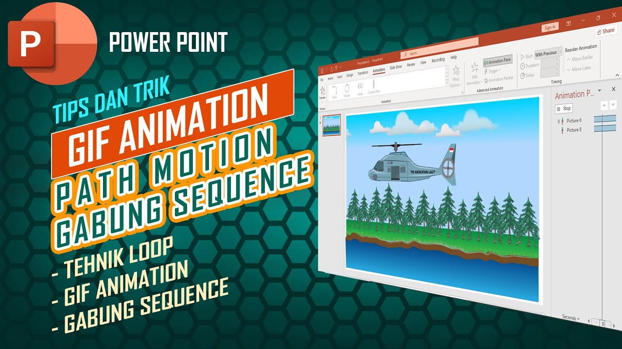 Power Point Gif Animation Path Motion Dan Looping Youtube