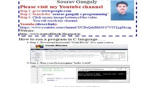 C program language tutorial How write C program with Code Blocks