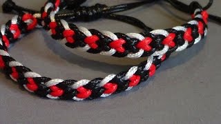 PULSERA FÁCIL KUMIHIMO TRICOLOR 8 HEBRAS