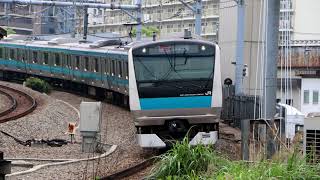 【E233系電車走行音　添乗音】　723B　各駅停車　大船　モハE233－1417　蕨ー赤羽　平成30年9月5日収録