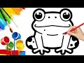 How to Draw a Frog | Drawing and Coloring a frog for kids