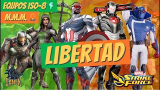 MEJORES ISO-8 Y HABILIDADES del equipo LIBERTAD de Marvel Strike Force en español #marvelstrikeforce