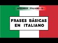 FRASES BÁSICAS en italiano - Aprender Italiano Fácil y Rápido -