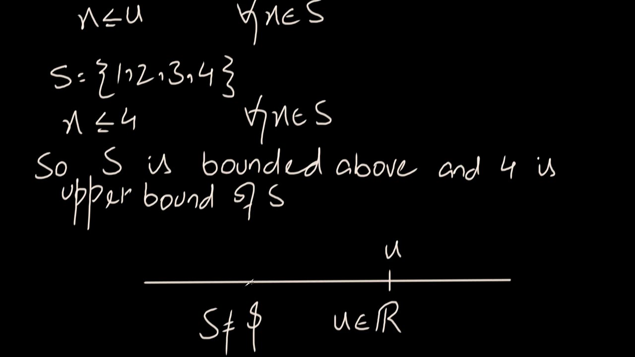 Upper Bounds, Lower Bounds, Supremum, Infimum, Bounded And Unbounded ...