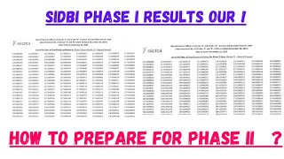 SIDBI Grade A \u0026 B Phase I results OUT! How to prepare for Phase II?