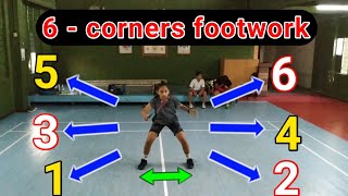 6 Corners Footwork - Training Badminton