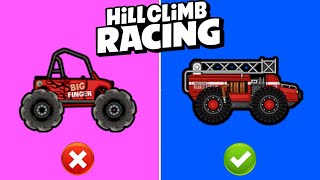 Hill Climb Racing best vehicle for each stage | Hill Climb Racing top 5 cars | Hill Climb Racing.