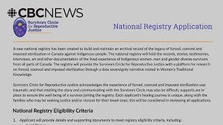 Advocates hope new national registry will reveal extent of Indigenous sterilization