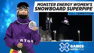 Monster Energy Women’s Snowboard SuperPipe: FULL COMPETITION | X Games Aspen 2024