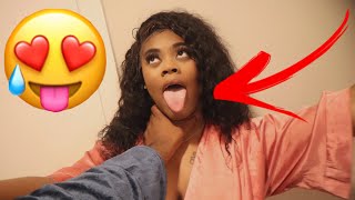 SHE CAME OVER WITH A ROBE ON WITH NOTHING UNDER💦🥵😍