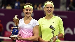 2015 Qatar Total Open Final WTA Highlights | Lucie Safarova vs Victoria Azarenka
