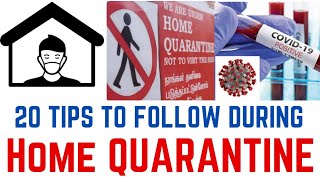 Top 20 tips for HOME QUARANTINE/ ISOLATION 🏠|வீட்டில் தனிமைப்படுத்தலின் போது நீங்கள் செய்ய வேண்டியவை