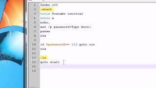 Password protected batch file