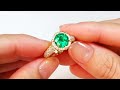 himalayan vivid green emerald ring at 2.25 carats by kat florence. kf07224