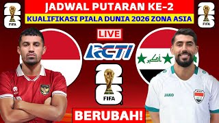 BERUBAH! Jadwal Timnas Indonesia vs Irak - Head To Head Kualifikasi Piala Dunia 2026