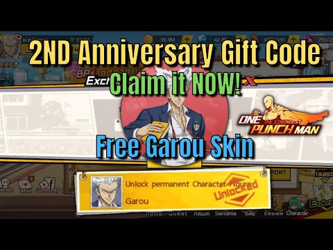 2nd Anniversary Gift Code Free Garou Skin – One Punch Man: The Strongest [OPM]