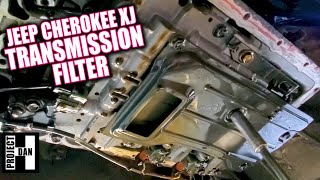 JEEP CHEROKEE XJ TRANSMISSION SERVICE - PART  1 TRANS PAN & FILTER