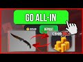 I DEPOSITED MY KNIFE ON CSGOROLL AND WENT ALL IN!