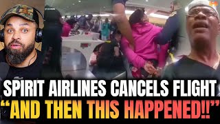 Chaos Erupts After Spirit Airlines Cancels Flight Customer Attacks Police Officer