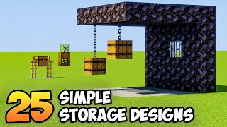 25 Simple and Creative Storage Designs in Minecraft 1.16 (Building Tips & Tricks)