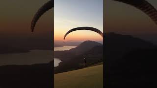 Sunset Paragliding Annecy Lake France