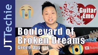 How to Play Boulevard of Broken Dreams on Acoustic Guitar | Guitar Emo