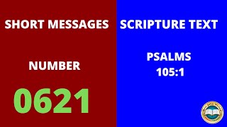 #shortmessage (0621) ON PSALMS 105:1 || క్లుప్త వర్తమానము –  కీర్తన 105:1