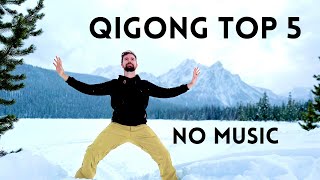 Best 5 Qigong Exercises for Beginners | NO MUSIC