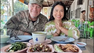 เดินเล่นชมบรรยากาศยามเช้าที่หนองคายทานข้าวที่ร้านดีดีโภชนา Walking In Nongkhai Found Restaurant